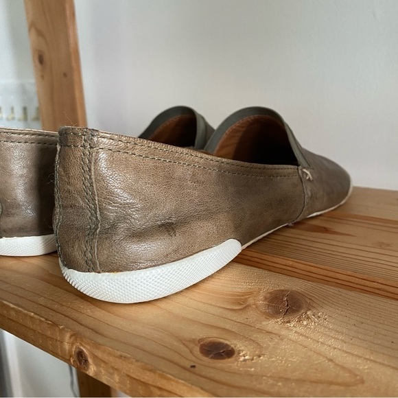 Frye Brown Leather Melanie Slip On Sneakers 10 - Picture 12 of 15